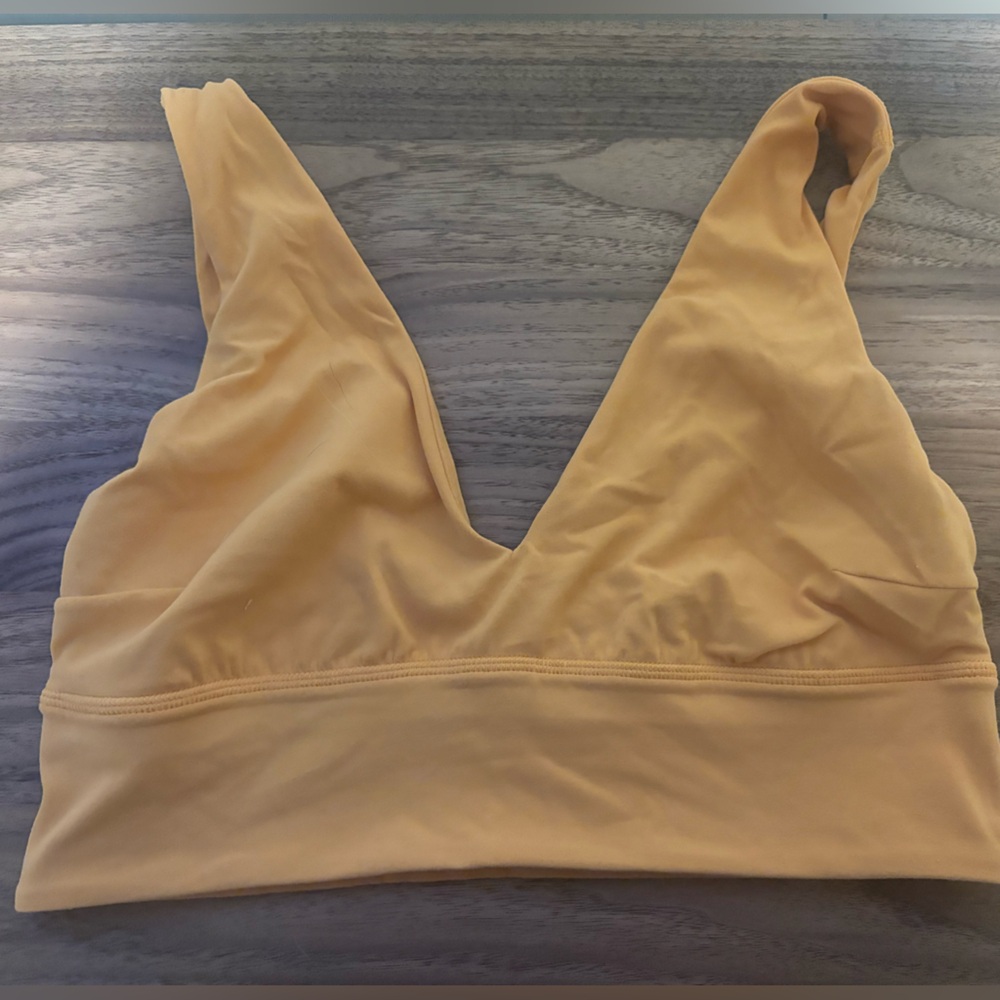 lululemon Orange V-Neck Sports Bra